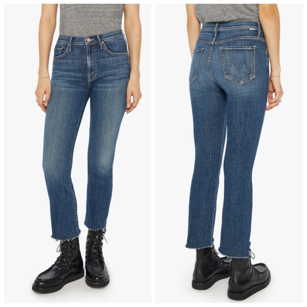 Mother The Insider Crop Step Fray Size 27 Girl Crush Mid-rise Raw Cut Hem